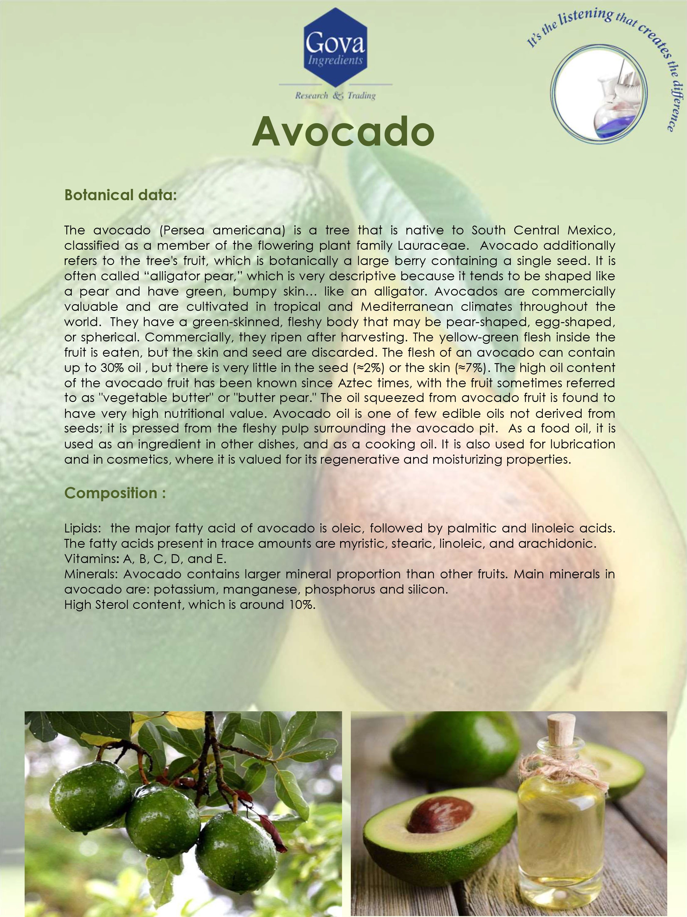 AVOCADO as a cosmetic S&C Consultancy Your own specialist in cosmetics